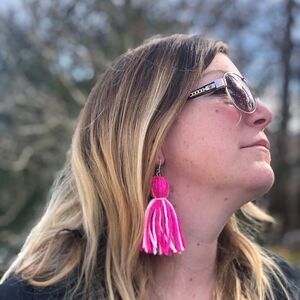 Festival Pink Tassel Earrings 💕